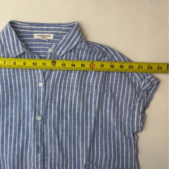 beachlunchlounge Blue and White Striped Button Down Shirt - Picture 11 of 15